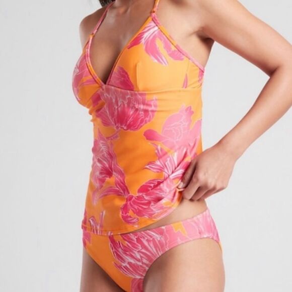 ATHLETA Kailua Mid Rise Bottom, Pink & Orange Floral Print, XL 446807 - Picture 5 of 12